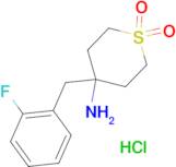 4-Amino-4-(2-fluorobenzyl)tetrahydro-2H-thiopyran 1,1-dioxide hydrochloride