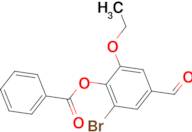 2-bromo-6-ethoxy-4-formylphenyl benzoate