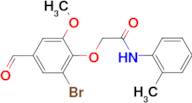 2-(2-bromo-4-formyl-6-methoxyphenoxy)-N-(2-methylphenyl)acetamide