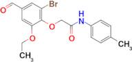 2-(2-bromo-6-ethoxy-4-formylphenoxy)-N-(4-methylphenyl)acetamide