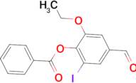 2-ethoxy-4-formyl-6-iodophenyl benzoate