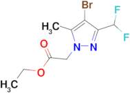 ethyl [4-bromo-3-(difluoromethyl)-5-methyl-1H-pyrazol-1-yl]acetate