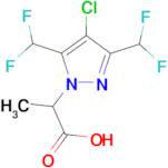 2-[4-chloro-3,5-bis(difluoromethyl)-1H-pyrazol-1-yl]propanoic acid