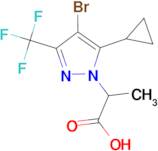 2-[4-bromo-5-cyclopropyl-3-(trifluoromethyl)-1H-pyrazol-1-yl]propanoic acid