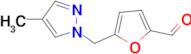 5-[(4-methyl-1H-pyrazol-1-yl)methyl]-2-furaldehyde