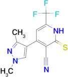 4-(1,3-dimethyl-1H-pyrazol-4-yl)-2-mercapto-6-(trifluoromethyl)nicotinonitrile