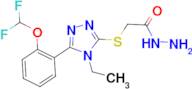 2-({5-[2-(difluoromethoxy)phenyl]-4-ethyl-4H-1,2,4-triazol-3-yl}thio)acetohydrazide