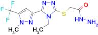 2-({4-ethyl-5-[1-methyl-5-(trifluoromethyl)-1H-pyrazol-3-yl]-4H-1,2,4-triazol-3-yl}thio)acetohydrazide