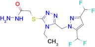 2-[(5-{[3,5-bis(difluoromethyl)-1H-pyrazol-1-yl]methyl}-4-ethyl-4H-1,2,4-triazol-3-yl)thio]acetohydrazide