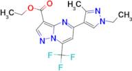 ethyl 5-(1-ethyl-3-methyl-1H-pyrazol-4-yl)-7-(trifluoromethyl)pyrazolo[1,5-a]pyrimidine-3-carboxyl…