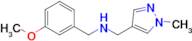 N-(3-methoxybenzyl)-N-[(1-methyl-1H-pyrazol-4-yl)methyl]amine