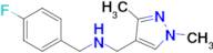 N-[(1,3-dimethyl-1H-pyrazol-4-yl)methyl]-N-(4-fluorobenzyl)amine