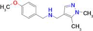 N-[(1,5-dimethyl-1H-pyrazol-4-yl)methyl]-N-(4-methoxybenzyl)amine