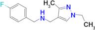 N-[(1-ethyl-3-methyl-1H-pyrazol-4-yl)methyl]-N-(4-fluorobenzyl)amine