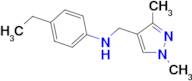 N-[(1,3-dimethyl-1H-pyrazol-4-yl)methyl]-N-(4-ethylphenyl)amine