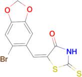 (5E)-5-[(6-bromo-1,3-benzodioxol-5-yl)methylene]-2-mercapto-1,3-thiazol-4(5H)-one