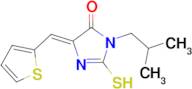 (5E)-3-isobutyl-2-mercapto-5-(thien-2-ylmethylene)-3,5-dihydro-4H-imidazol-4-one