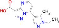 7-(1-ethyl-5-methyl-1H-pyrazol-4-yl)pyrazolo[1,5-a]pyrimidine-3-carboxylic acid