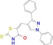 (5E)-5-[(1,3-diphenyl-1H-pyrazol-4-yl)methylene]-2-mercapto-1,3-thiazol-4(5H)-one