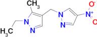 1-ethyl-5-methyl-4-[(4-nitro-1H-pyrazol-1-yl)methyl]-1H-pyrazole