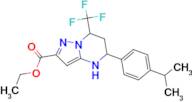 ethyl 5-(4-isopropylphenyl)-7-(trifluoromethyl)-4,5,6,7-tetrahydropyrazolo[1,5-a]pyrimidine-2-carb…