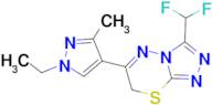 3-(difluoromethyl)-6-(1-ethyl-3-methyl-1H-pyrazol-4-yl)-7H-[1,2,4]triazolo[3,4-b][1,3,4]thiadiazine