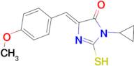 (5E)-3-cyclopropyl-2-mercapto-5-(4-methoxybenzylidene)-3,5-dihydro-4H-imidazol-4-one
