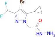 2-[4-bromo-5-cyclopropyl-3-(difluoromethyl)-1H-pyrazol-1-yl]acetohydrazide
