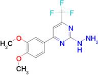 4-(3,4-dimethoxyphenyl)-2-hydrazino-6-(trifluoromethyl)pyrimidine