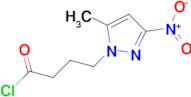 4-(5-methyl-3-nitro-1H-pyrazol-1-yl)butanoyl chloride