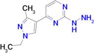 4-(1-ethyl-3-methyl-1H-pyrazol-4-yl)-2-hydrazinopyrimidine