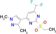 4-(difluoromethyl)-6-(1,3-dimethyl-1H-pyrazol-4-yl)-2-(ethylsulfonyl)pyrimidine