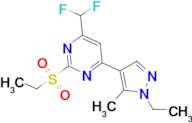 4-(difluoromethyl)-6-(1-ethyl-5-methyl-1H-pyrazol-4-yl)-2-(ethylsulfonyl)pyrimidine