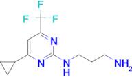 N-[4-cyclopropyl-6-(trifluoromethyl)pyrimidin-2-yl]propane-1,3-diamine