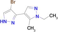 4-bromo-1'-ethyl-5'-methyl-1H,1'H-3,4'-bipyrazole