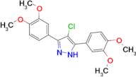 4-chloro-3,5-bis(3,4-dimethoxyphenyl)-1H-pyrazole