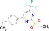 4-(4-ethylphenyl)-2-(ethylsulfonyl)-6-(trifluoromethyl)pyrimidine