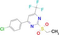 4-(4-chlorophenyl)-2-(ethylsulfonyl)-6-(trifluoromethyl)pyrimidine