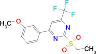 2-(ethylsulfonyl)-4-(3-methoxyphenyl)-6-(trifluoromethyl)pyrimidine
