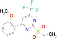 2-(ethylsulfonyl)-4-(2-methoxyphenyl)-6-(trifluoromethyl)pyrimidine