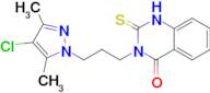 3-[3-(4-chloro-3,5-dimethyl-1H-pyrazol-1-yl)propyl]-2-mercaptoquinazolin-4(3H)-one