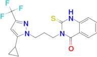 3-{3-[5-cyclopropyl-3-(trifluoromethyl)-1H-pyrazol-1-yl]propyl}-2-mercaptoquinazolin-4(3H)-one