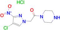 1-[(4-chloro-3-nitro-1H-pyrazol-1-yl)acetyl]piperazine