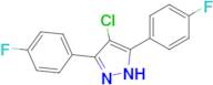 4-chloro-3,5-bis(4-fluorophenyl)-1H-pyrazole