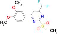 4-(difluoromethyl)-6-(3,4-dimethoxyphenyl)-2-(ethylsulfonyl)pyrimidine