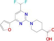 1-[4-(difluoromethyl)-6-(2-furyl)pyrimidin-2-yl]piperidine-4-carboxylic acid