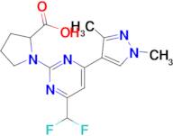 1-[4-(difluoromethyl)-6-(1,3-dimethyl-1H-pyrazol-4-yl)pyrimidin-2-yl]proline