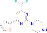 4-(difluoromethyl)-6-(2-furyl)-2-piperazin-1-ylpyrimidine