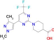 1-[4-(1,3-dimethyl-1H-pyrazol-4-yl)-6-(trifluoromethyl)pyrimidin-2-yl]piperidine-4-carboxylic acid