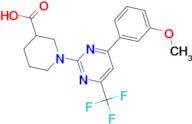 1-[4-(3-methoxyphenyl)-6-(trifluoromethyl)pyrimidin-2-yl]piperidine-3-carboxylic acid